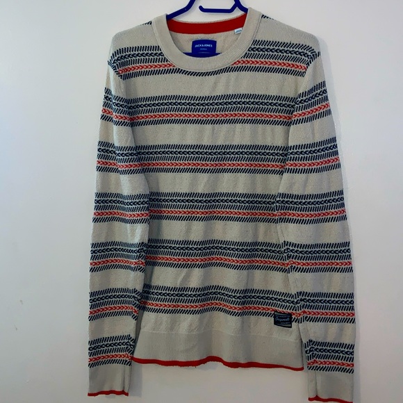 Jack & Jones Other - Jack & Jones - Men’s Knit Sweater - Striped- Size Large
